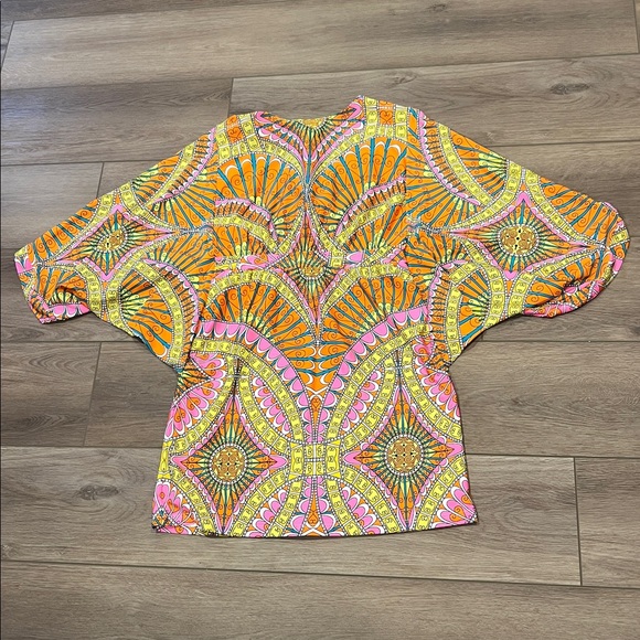 Trina Turk Vibrant Multicolor Tunic Swim Cover-up Boho, Vacation, Beach, Resort - Picture 10 of 10